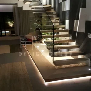 Modern Stairs made from natural wood by SAF Wood Group