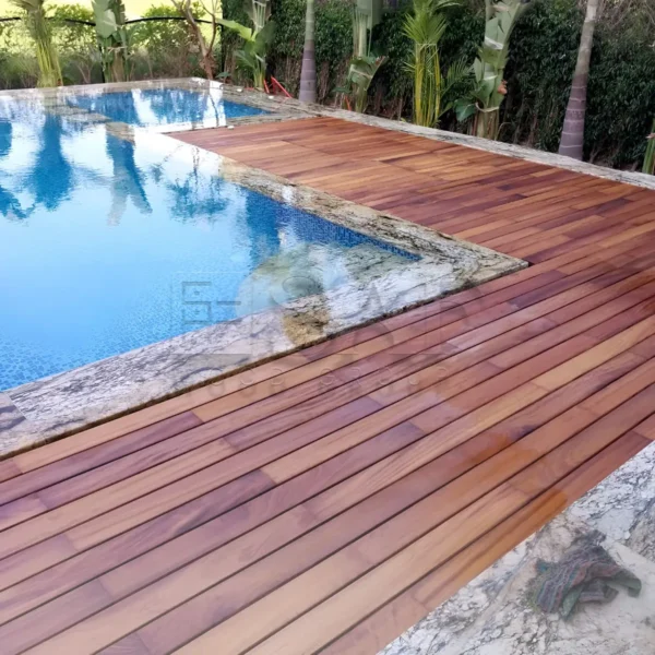 Natural outdoor strips wood flooring by saf wood