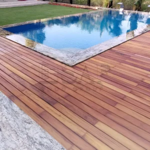 Natural outdoor strips wood flooring by SAF Wood