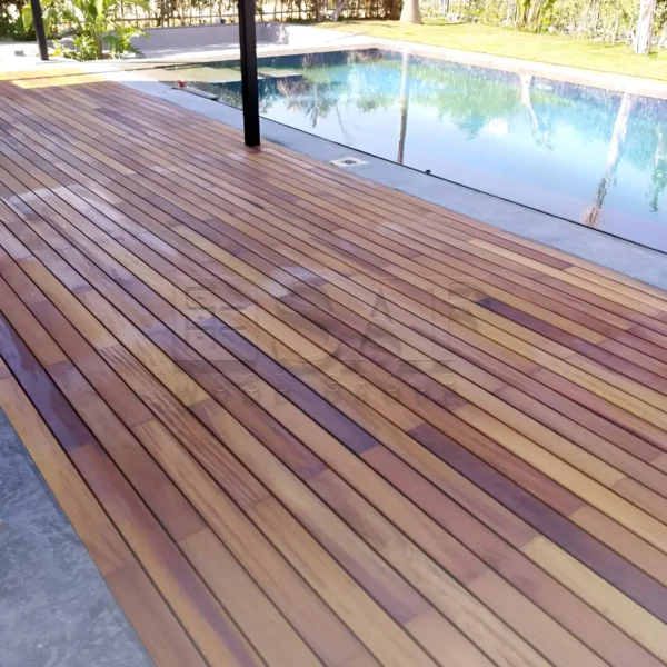 Natural outdoor strips wood flooring by saf wood