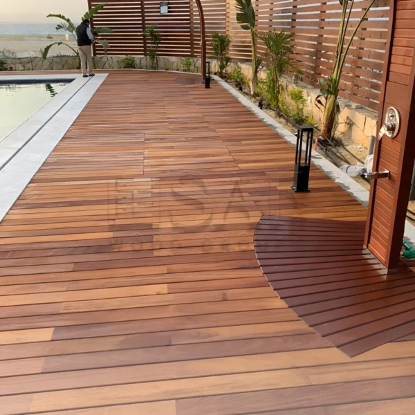 Natural outdoor strips wood flooring by saf wood